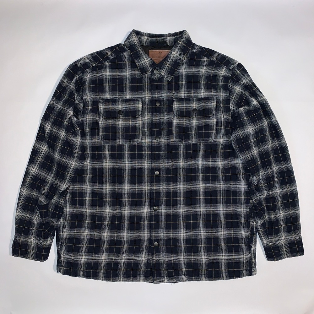 Rugged Elements Flannel Plaid Lined Shacket Men's… - image 1